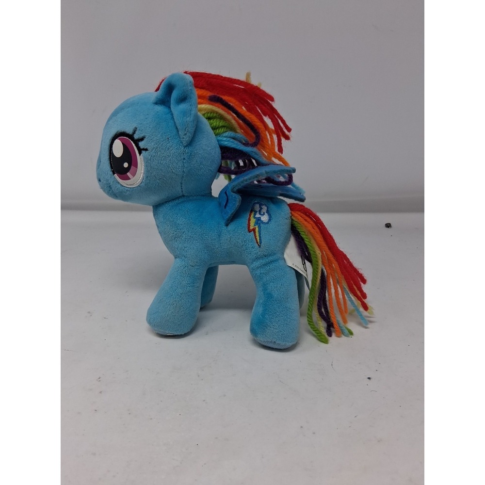 My Little Pony Rainbow Dash Plush 7" Yarn Mane Tail Stuffed Animal Toy 2020 Blue